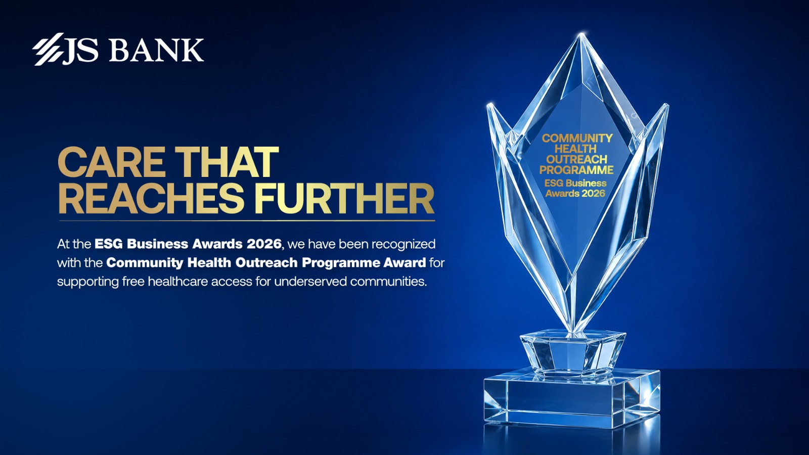  JS Bank wins ESG Award for Community Health Outreach Programme  